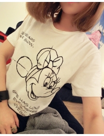 kaos wanita gambar mickey mouse T1131