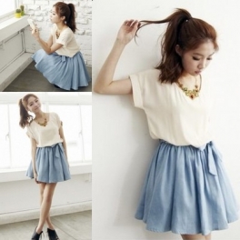 dress wanita korea D821