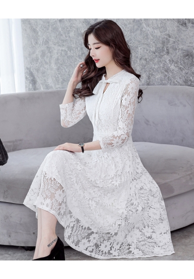 midi dress brukat korea D5489