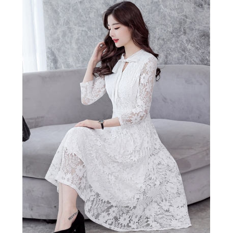 midi dress brukat korea D5489