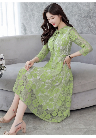 midi dress brukat korea D5492