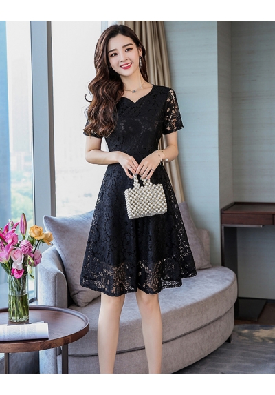 dress brukat korea D5496