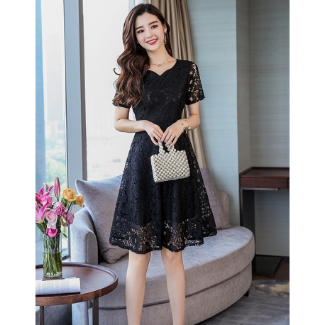 dress brukat korea D5496