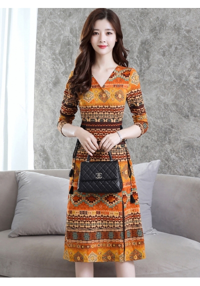 dress wanita motif batik D5527