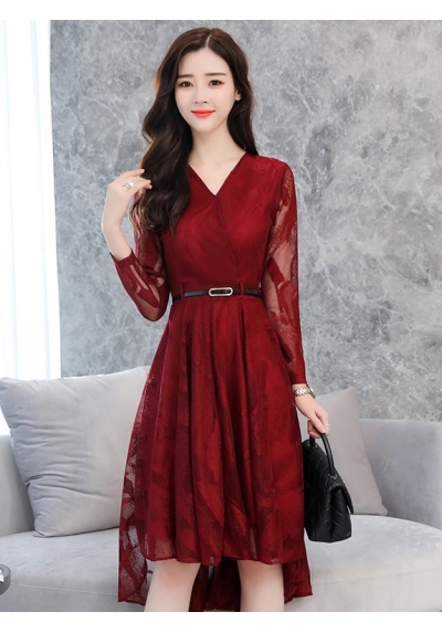 dress brukat korea D5538