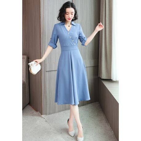 midi dress korea D5542