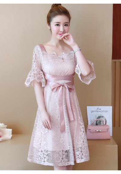 dress brukat korea D5553