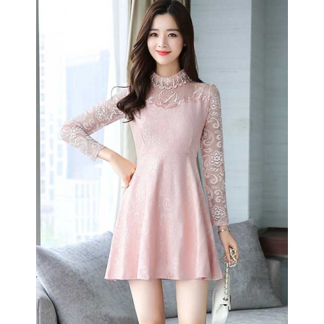 dress brukat korea D5569