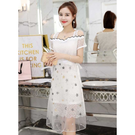 dress pesta korea D5591