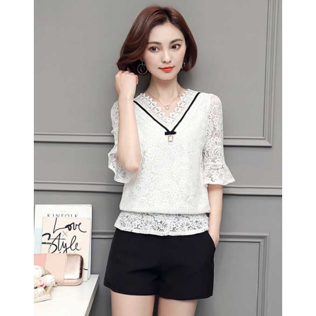 blouse brukat korea T5193