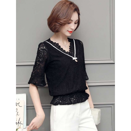 blouse brukat korea T5193