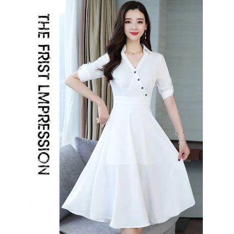 midi dress korea D5542