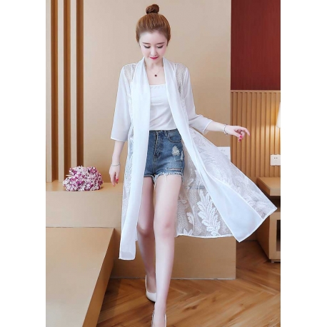 long cardigan brukat T5316