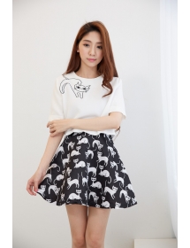 setelan dress wanita korea D980