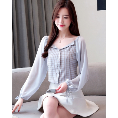 blouse wanita korea T5349