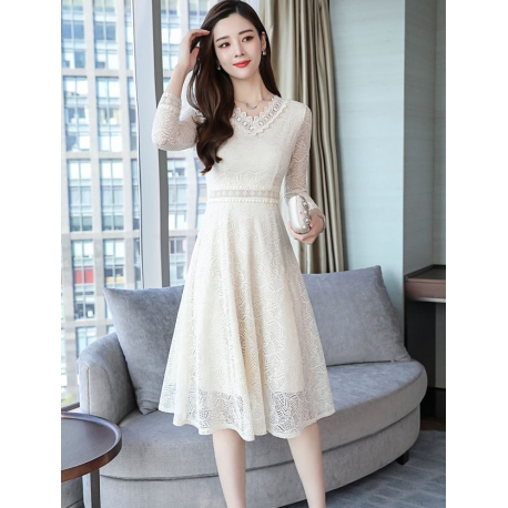 dress brukat korea d5687