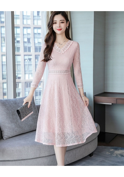 dress brukat korea d5688