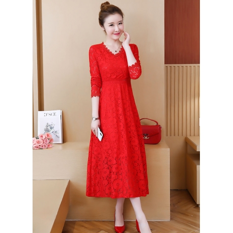 long dress brukat D5703