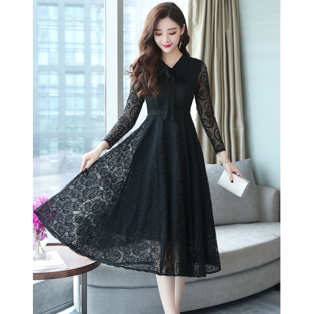 dress brukat korea d5717