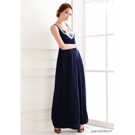 long dress wanita import D2043