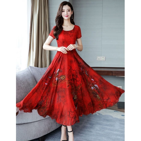 long dress wanita korea D5754