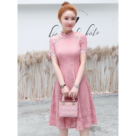 dress brukat korea d5767