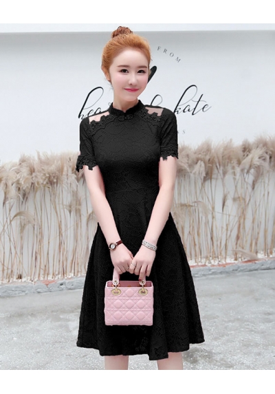 dress brukat korea d5768