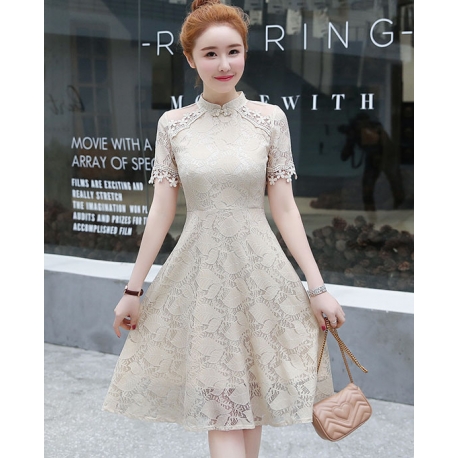 dress brukat korea d5769