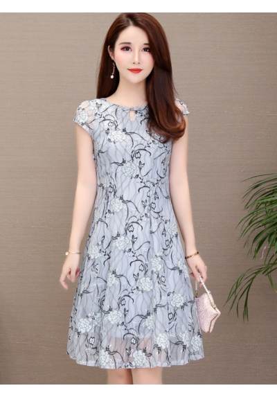 dress brukat korea D5774