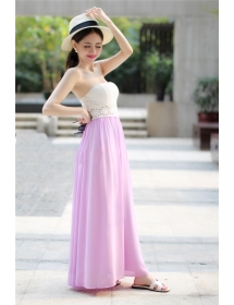 long dress pesta model kemben D943