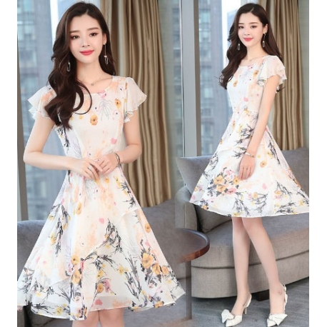 midi dress korea D5707