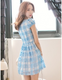 dress model korea lengan pendek D1031