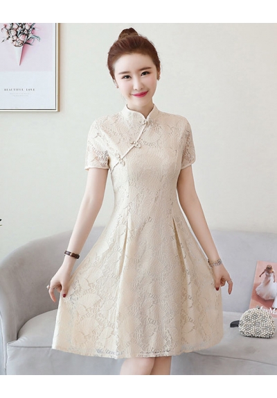 dress cheongsam brukat import D5857