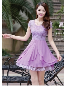 dress pesta Model brukat D1038