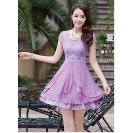 dress pesta Model brukat D1038