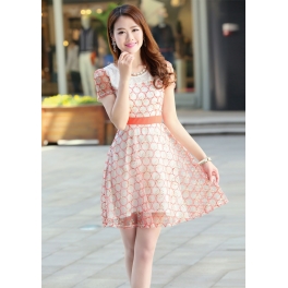 dress wanita model korea D1042