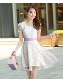 dress wanita import model korea D1045