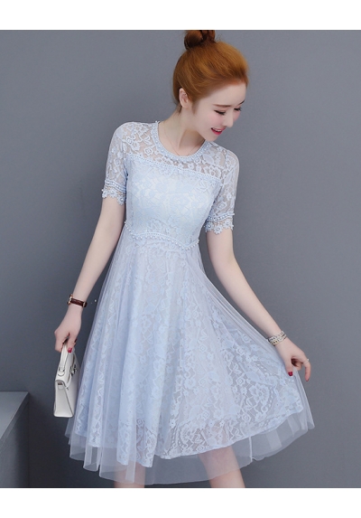 dress brukat korea d5929