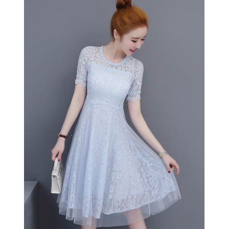 dress brukat korea d5929