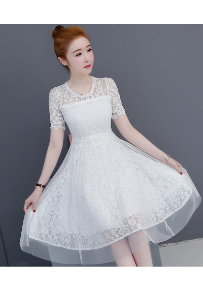 dress brukat korea d5929