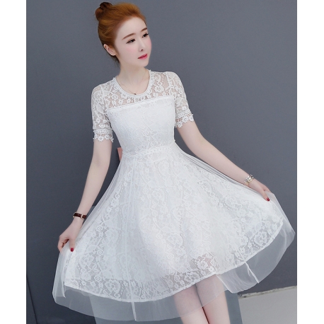 dress brukat korea d5929