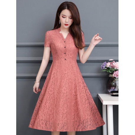 dress brukat korea d5976