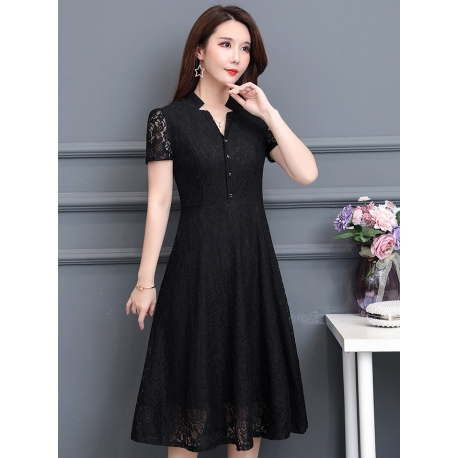 dress brukat korea d5976