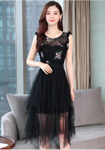 midi dress korea D5986