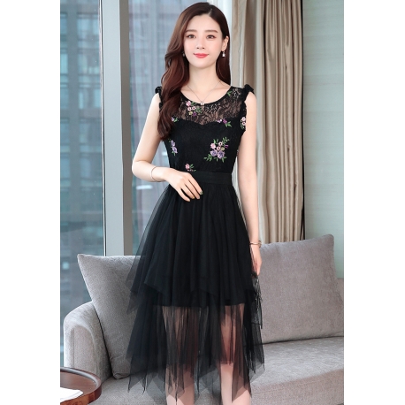 midi dress korea D5986