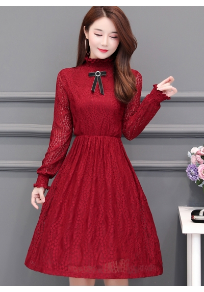 dress brukat korea d5997