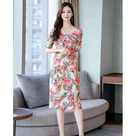 midi dress korea D6018