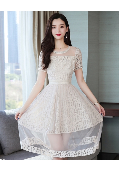 dress brukat korea d6027