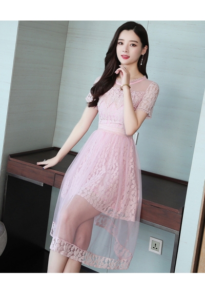 dress brukat korea d6028