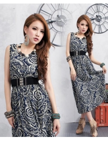 long dress motif batik D1091